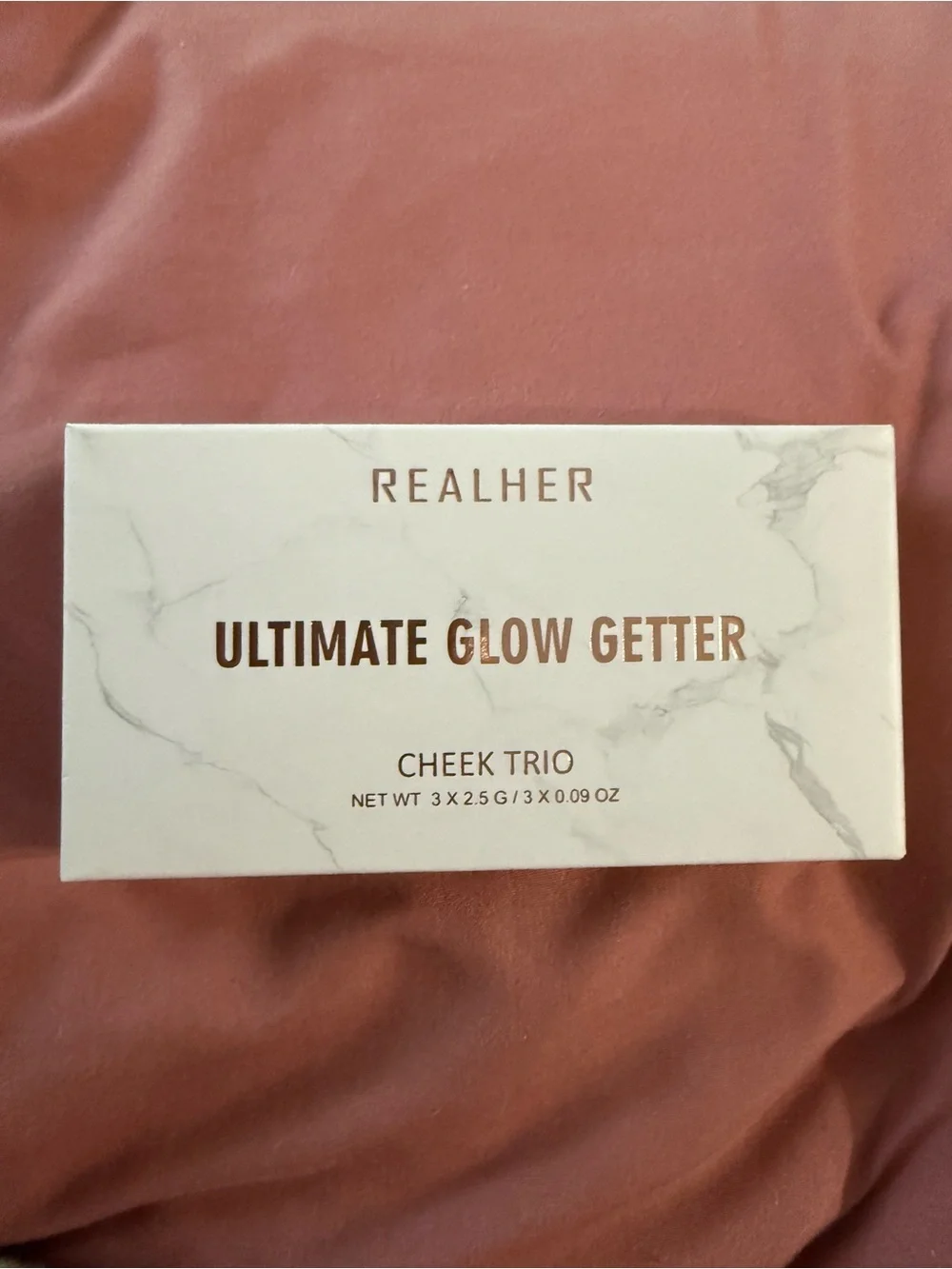 RealHer Ultimate Glow Getter Cheek Trio — Coral, Gold, Warm Brown